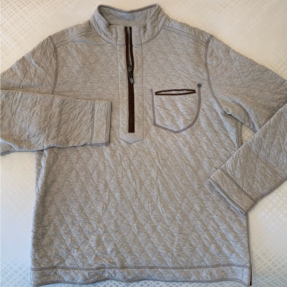 Tommy Bahama Reversible Half-Zip Quilted Mens Sweatshirt (Size Large)